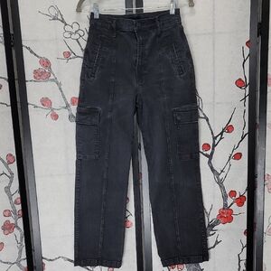 Mother The Rambler Cargo Not Guilty Denim Wash Size 26